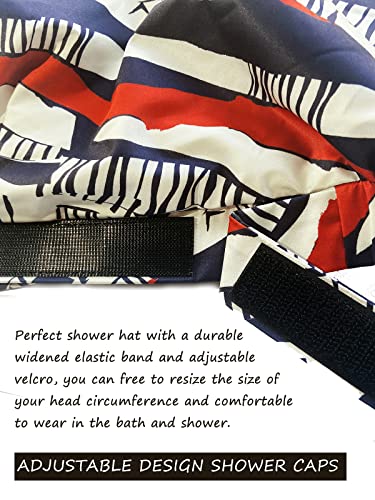 Womens Shower Cap for Long Hair Luxury Shower Cap For Dreadlocks, Braids, Curls, Locs, Curly Hair(Stripe)