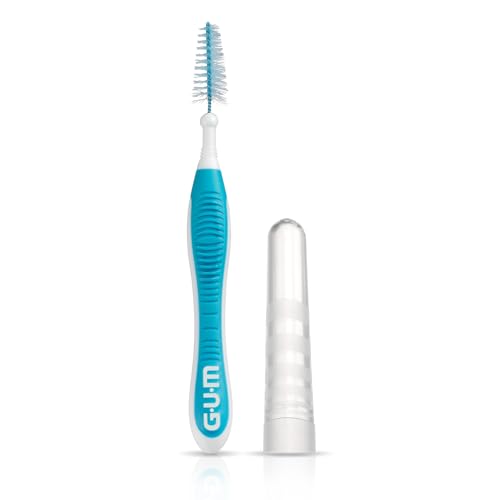 GUM Proxabrush Go-Betweens - Wide - Interdental Brushes - Soft Bristled Dental Picks for Plaque Removal Health - Safe for Braces & Dental Devices, 10 Count (Pack of 4)