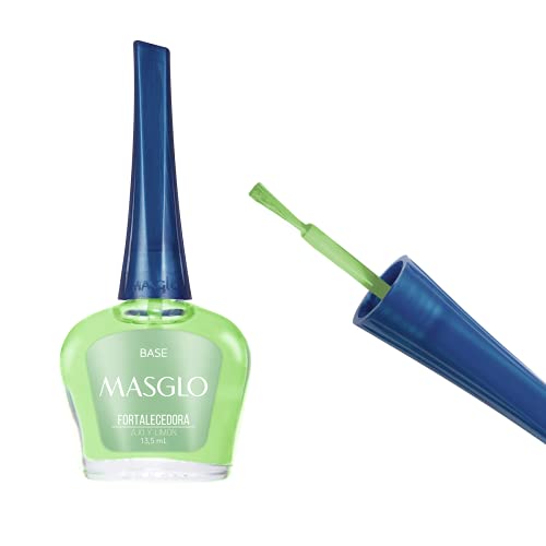 MASGLO Tradicional – Set of 4 Nail Polishes (2 Base Coat & 2 Top Coat), Up to 7 Days of Wear, Glossy Finish – (0.5 oz Each)