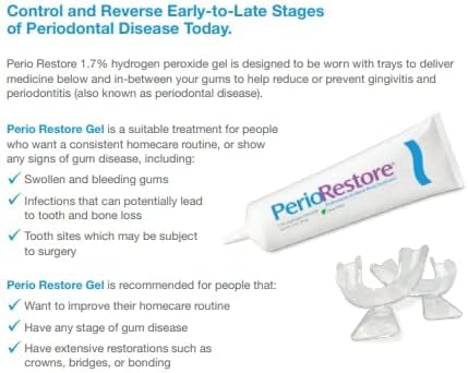 Ounce Tube (Without Boil and Bite Trays); Hydrogen Peroxide Periodontal Treatment| Oral Cleansing Gel. Mint Flavor| Promotes Teeth Whitening | Treatment for Oral HealthQ