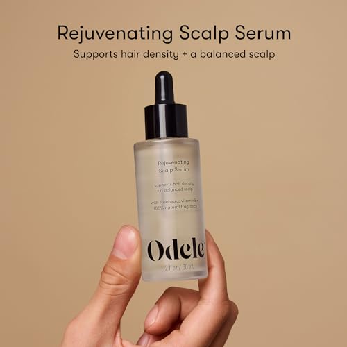 Rejuvenating Scalp Serum with Rosemary and Vitamin E to Support Hair Density and a Balanced Scalp, for all Hair Types, 2 Fl Oz