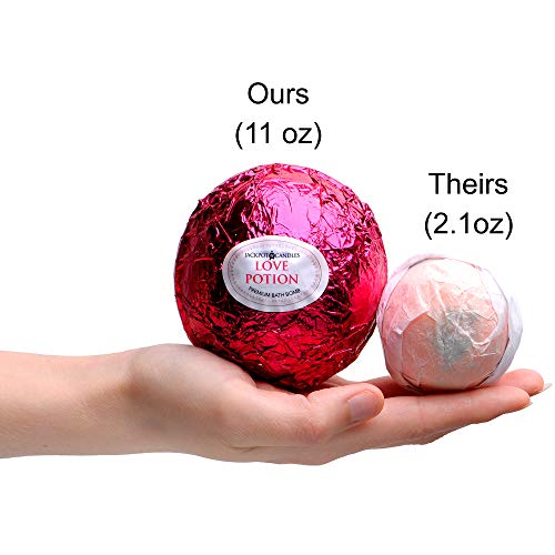 Mermaid Love Potion Bath Bombs Gift Set of 2 with Size 9 Ring Surprise Inside Each Made in USA