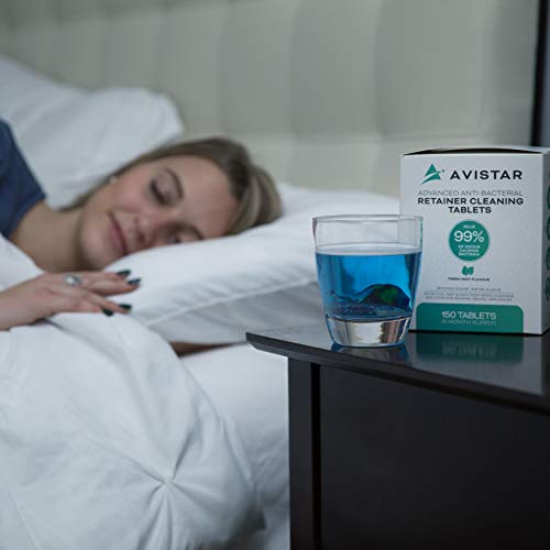 Retainer & Mouth Guard Cleaner Tablets - Mint Flavor Retainer Cleaner Tablets & Invisalign Cleaner - Denture Cleaning Tablets, Denture Cleaner, Aligners, Night Guard, Mouthguard Cleaners - 150 Count