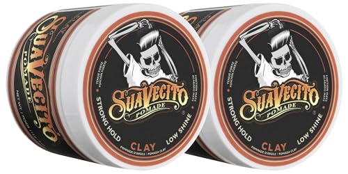Suavecito Pomade Firme Clay - Strong Hold Hair Clay For Men - Low Shine Matte Hair Clay Pomade For Natural Texture Hairstyles