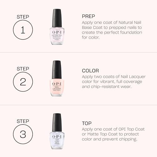 OPI Nail Lacquer Nail Polish | Opaque Bright Red Shimmer Chip Resistant Nail Polish | Vegan, Fast Drying, Streak Free