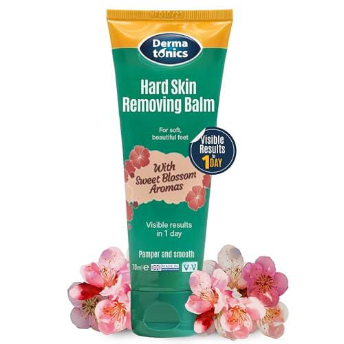 Hard Skin & Callus Removing Balm w/Sakura Blossom Aromas & 10% Urea - Skin Care for Feet, Hands & Elbows – Moisturizing & Repairing Formula for Dry & Cracked Skin - 2.37 fl oz Tube