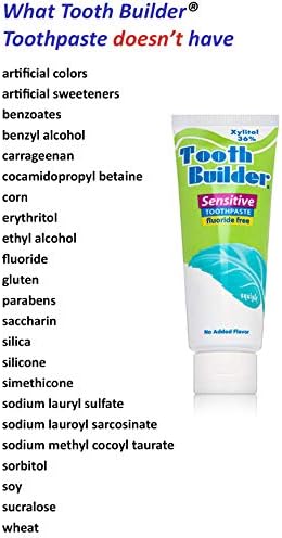 Squigle Tooth Builder SLS Free Toothpaste (Stops Tooth Sensitivity) Prevents Canker Sores, Cavities, Perioral Dermatitis, Bad Breath, Chapped Lips, 4 oz (8 Ounce (Pack of 2), Unflavored)