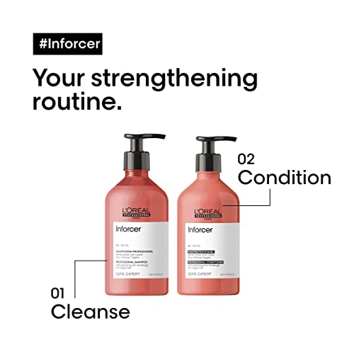 L'Oréal Professionnel Paris Inforcer Deep Conditioner - For Weak & Fragile Hair, Provides Strength and Prevents Breakage, With Biotin & Vitamin B6