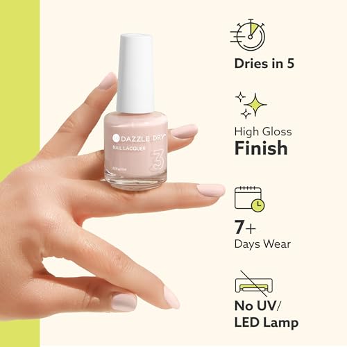 Dazzle Dry Nail Lacquer (Step 3) - The Duchess - A bright strawberry pink. Full coverage cream. (0.5 fl oz)