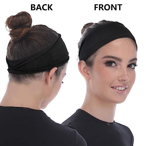 TERSE Headbands for Women Trendy Floral Women's Hair Bands, Non Slip Stretchy Sweat Bands 4 inches Wide, Fashion Hair Accessories for Yoga Workout Summer Head Bands