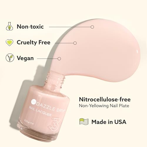 Dazzle Dry Nail Lacquer (Step 3) - Prima Ballerina - A sheer and milky delicate pink that makes a beautiful French base. (0.5 fl oz)