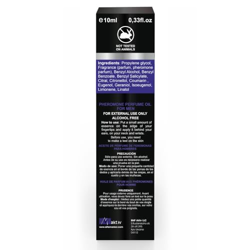 Pheromone Cologne for Men - Original Formula - Oil Pheromone Perfume for Men - Premium Long Lasting Scent - Feromonas para Hombres - Travel Size Roll On 10ml