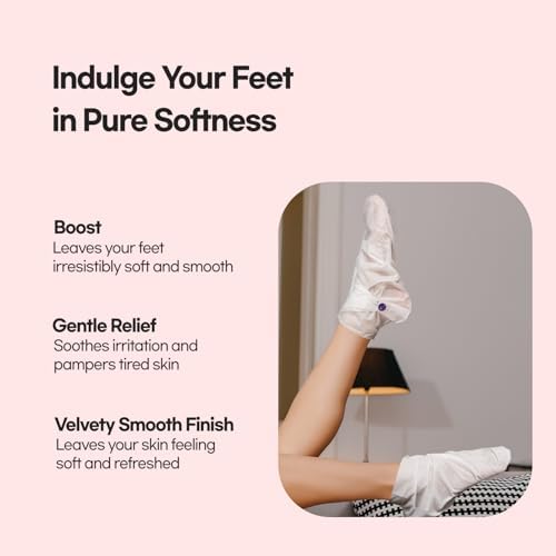 Epielle Moisturizing Hand & Foot Masks 12 Pairs, Soften Dry Hands & Cracked Heels with Sunflower Seed Oil & Avocado Oil, Korean Skin Care, Spa Self Care Gifts for Women, 6 Gloves & 6 Socks