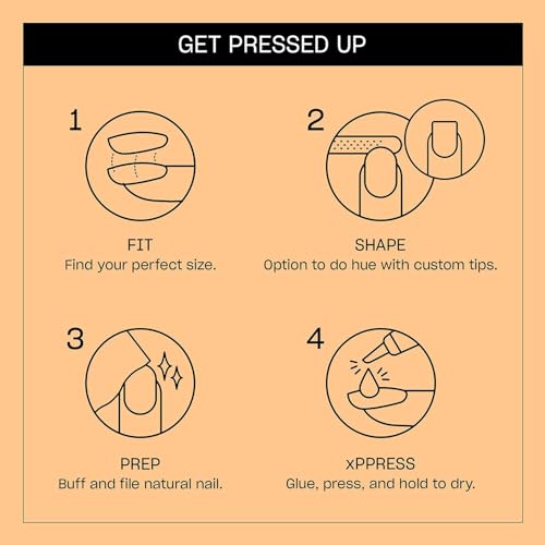 OPI On Point Press On Nails | Square, Squoval, & Almond Shape Nail Art | Short to Long Length | 24 Count With Nail Glue | Instant Press-On Mani | OPI'm Dreaming Collection
