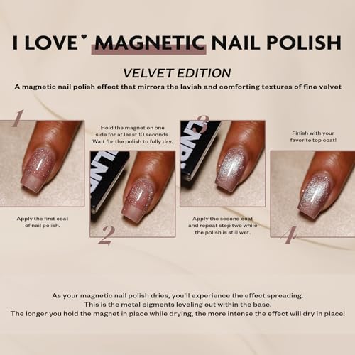 ILNP Moonlit - Charcoal Magnetic Holographic Nail Polish - Vegan, Cruelty Free, Non Toxic