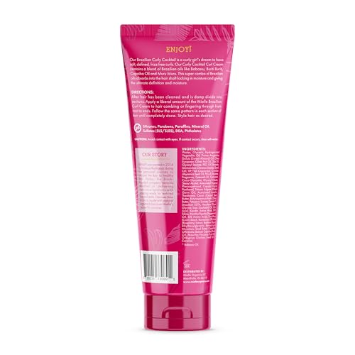 Mielle Organics Babassu & Mint Brazilian Curly Cocktail Curl Cream (7.5 Fl Oz)