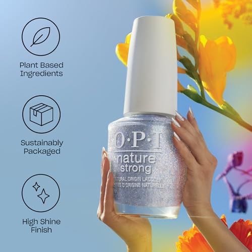OPI Nature Strong Natural Origin Nail Polish | Opaque Bright Red & Orange Crème Eco-Friendly Nail Polish | Plant Based, Vegan, Cruelty Free