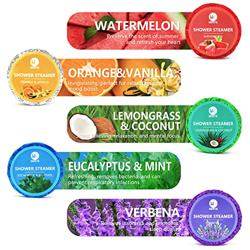 Shower Steamers Aromatherapy, 20-Pack Shower Bombs with Natural Essential Oils, Stress Relief Self Care Birthday Gifts for Women, Men, Mothers Day Gifts for Mom, Her, Travel Essentials