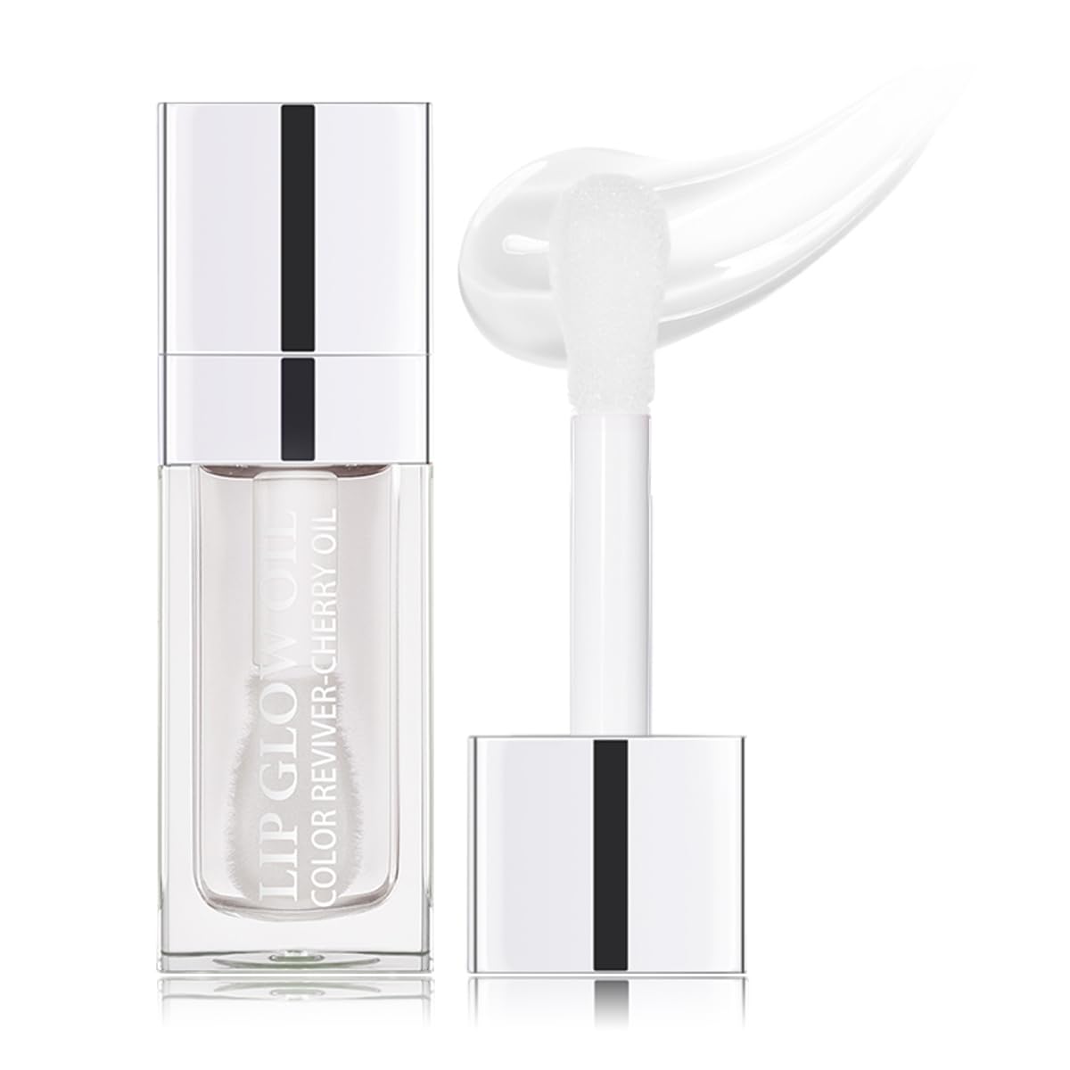 Hydrating Lip Glow Oil Moisturizing Plumping Lip Tint Lip Gloss Transparent Lip Balm Long Lasting Nourishing Repairing Lightening Lip Lines (000# CLEAR)