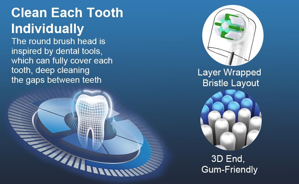 10 Pcs Replacement Heads Compatible with Oral B iO, Brush Heads Compatible with Oral B iO 2 3 4 5 6 7 8 9 10 Series Electric Toothbrush Handles, Deep Clean and Protect Teeth (Black/White)