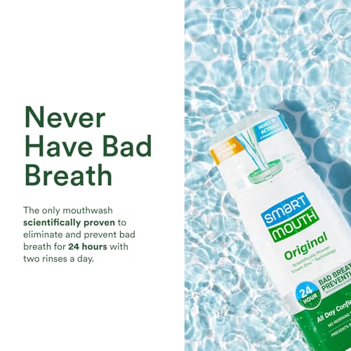 SmartMouth Premium Zinc Ion Toothpaste & Original Activated Mouthwash Combo - Whitening Toothpaste with Fluoride (Mild Mint Flavor) & Adult Mouthwash for Bad Breath (Fresh Mint Flavor)