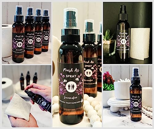 Toilet Paper Spray for Wiping -Natural Lavender 4 oz - After You Go Spray- Natural Ingredients