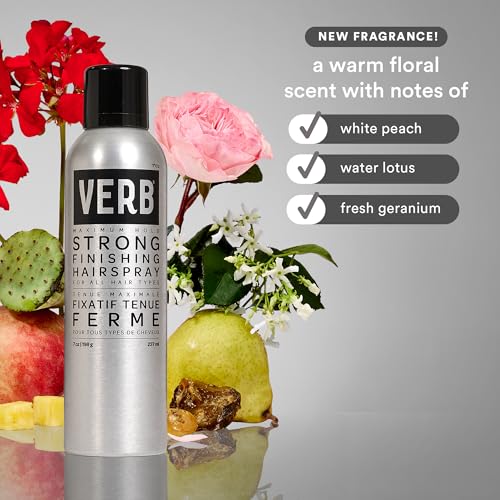 VERB Strong Finishing Hairspray, 7 oz - Firm Hold + Humidity Resistant - Warm Floral Scent