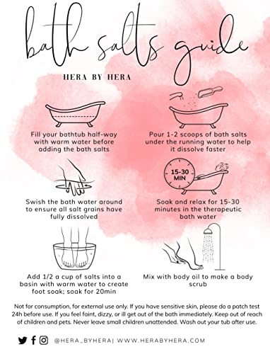 Soothing Bath Salts – 8 oz Relaxing Chamomile Lavender Soak with Epsom Salt, Himalayan Pink Salt and Sea Salt – Natural, Calming, Stress Relief and Soft Skin