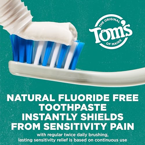 Tom's of Maine Fluoride-Free Rapid Relief Sensitive Toothpaste, Fresh Mint, 4 oz. (Packaging May Vary)