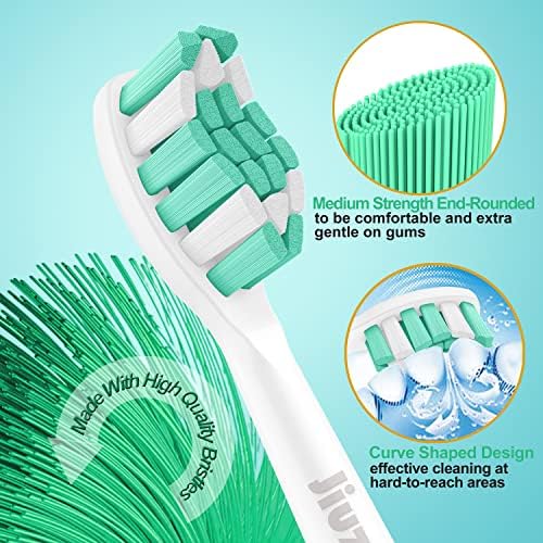 Replacement Toothbrush Heads Compatible with Philips Sonicare: Electric Brush Heads for Sonicare C2 Plaque Control Protective Clean 4100 5100 6100 Toothbrush, 10-Pack