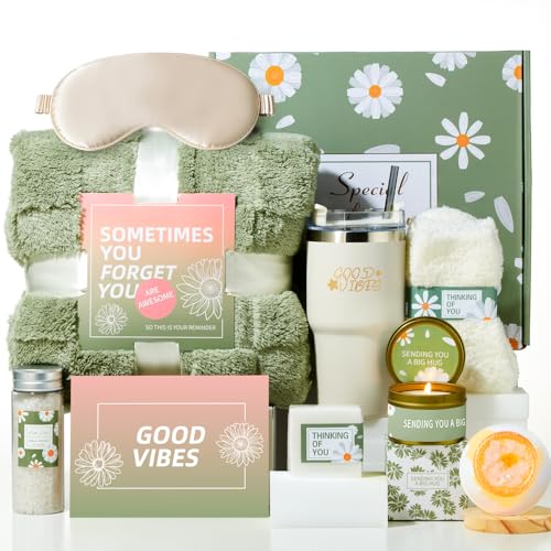 Care Package for Women Get Well Gift Baskets After Surgery Birthday Gifts for Women Self Care Gifts Relaxing Spa Gifts Thinking of You Gifts Blanket