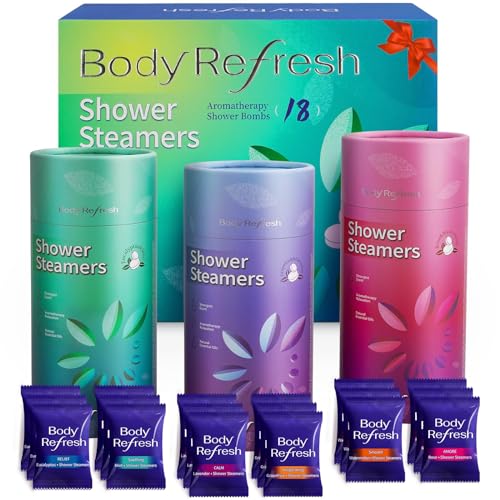 Shower Steamers Aromatherapy - Birthday Gifts for Women, 18 Pack Shower Bombs with Essential Oils, Self Care Gifts for Women, Mom, Womens Christmas Gifts, Stocking Stuffers for Adults Women Men Teens