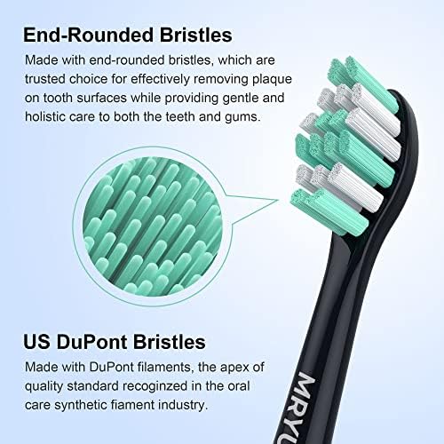 MRYUESG Replacement Heads Compatible with Philips Sonicare 10 Pack, Electric Tooth-Brush Head for Phillips, Black
