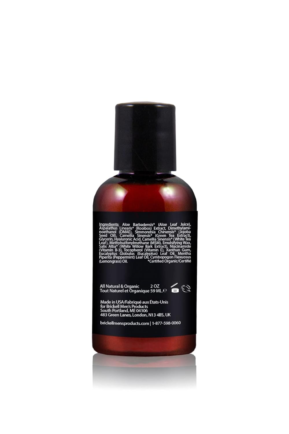 Brickell Men's Daily Essential Face Moisturizer for Men, Natural and Organic Fast-Absorbing Face Lotion with Hyaluronic Acid, Green Tea, and Jojoba, 2 Ounce, Scented