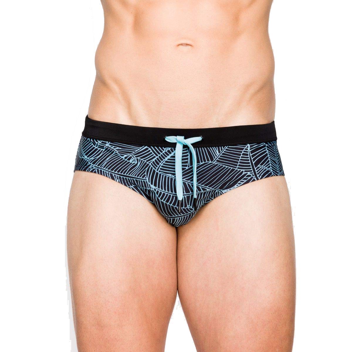 UXH Men's Sexy Swimwear Swim Briefs Bikini Swimsuits Surf Board Shorts Dark Gray