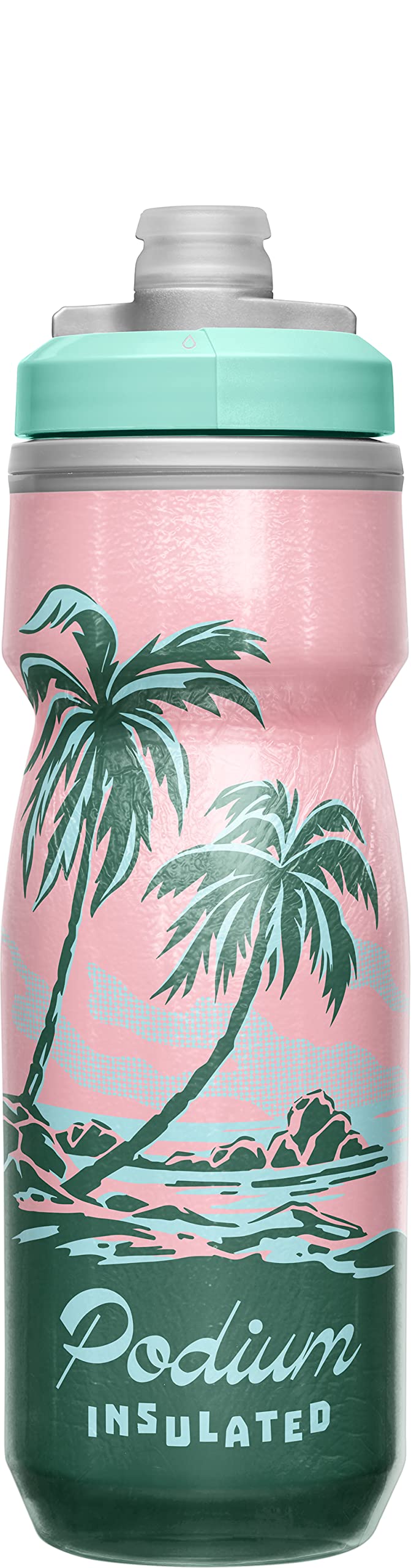 CamelBak Podium Chill Insulated Bike Water Bottle - Easy Squeeze Bottle - Fits Most Bike Cages - 21oz, Tropical