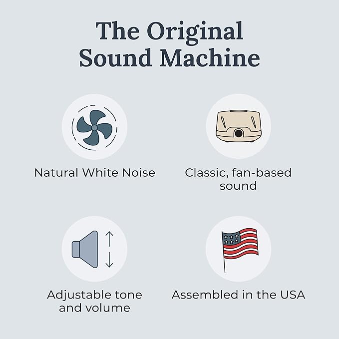 Yogasleep Dohm Classic (Tan) The Original White Noise Machine, Soothing Natural Sound from a Real Fan, Noise Cancelling for Office Privacy, Travel & Meditation, Sleep Therapy for Adults & Baby