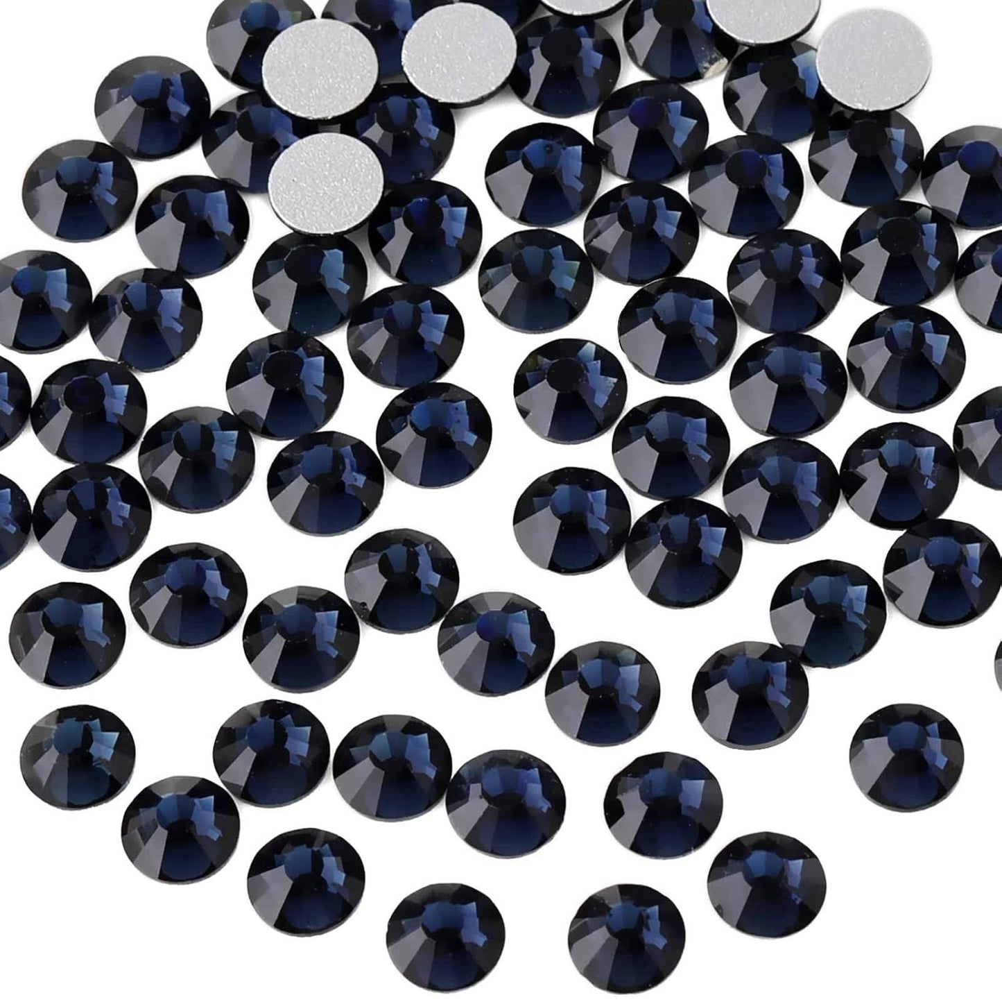 beadsland Flat Back Crystal Rhinestones Round Gems for Nail Art and Craft Glue Fix,Montana (4.6-4.8mm) SS20/1440pcs
