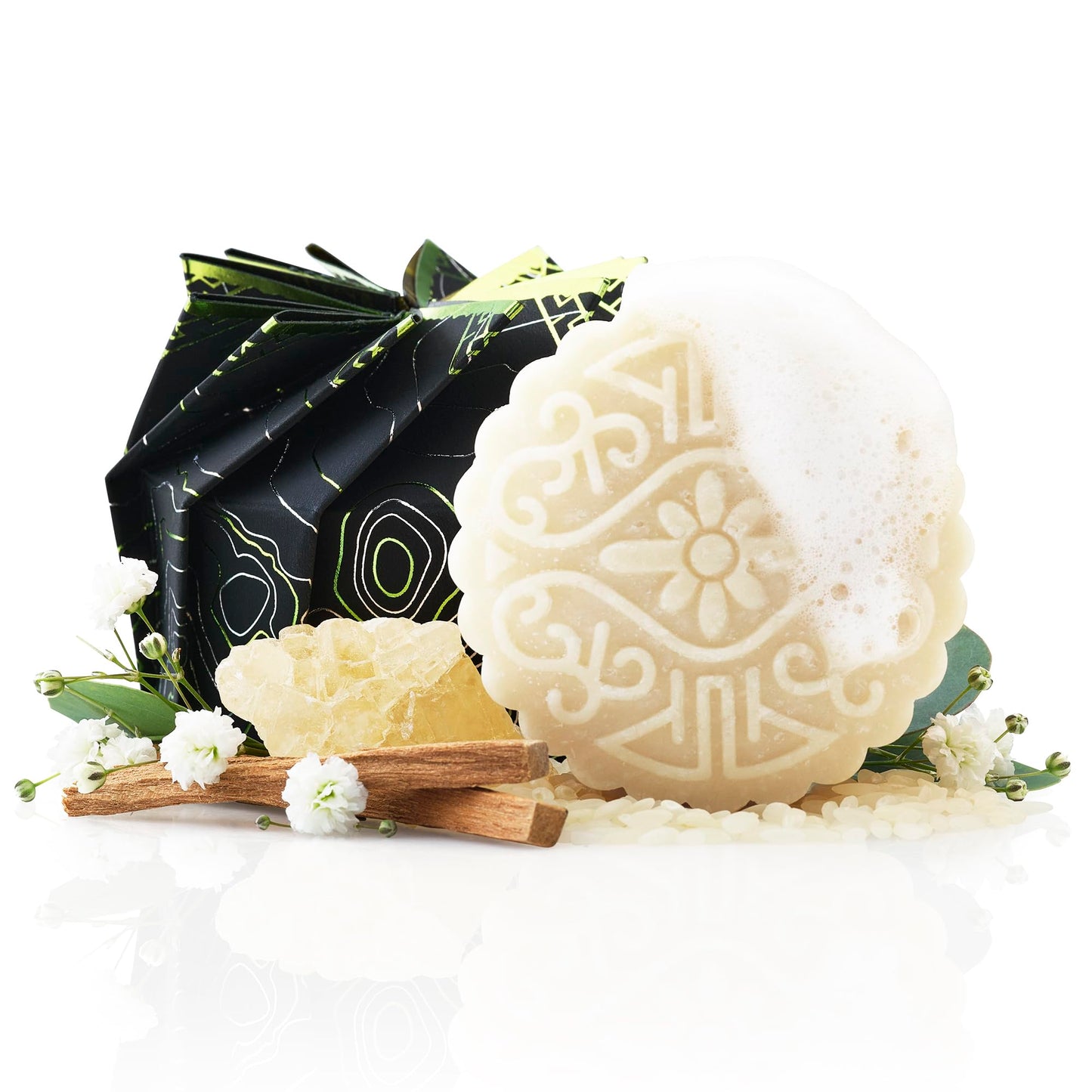 Viori Hidden Waterfall Shampoo Bar - Made with Rice Water for Hair Growth - Handcrafted Sulfate Free Shampoo