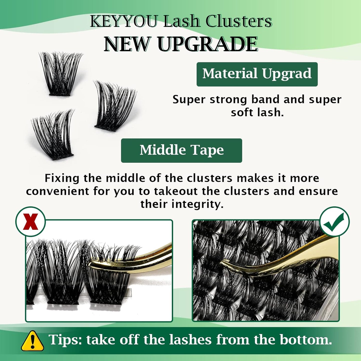 Lash Clusters 96pcs Individual Lashes Y02 D Curl 10-18MIX Cluster Lashes KEYYOU Volume Wispy Lash Extension Soft&Comfortable Easy DIY at Home(Y02,D-10-18MIX)