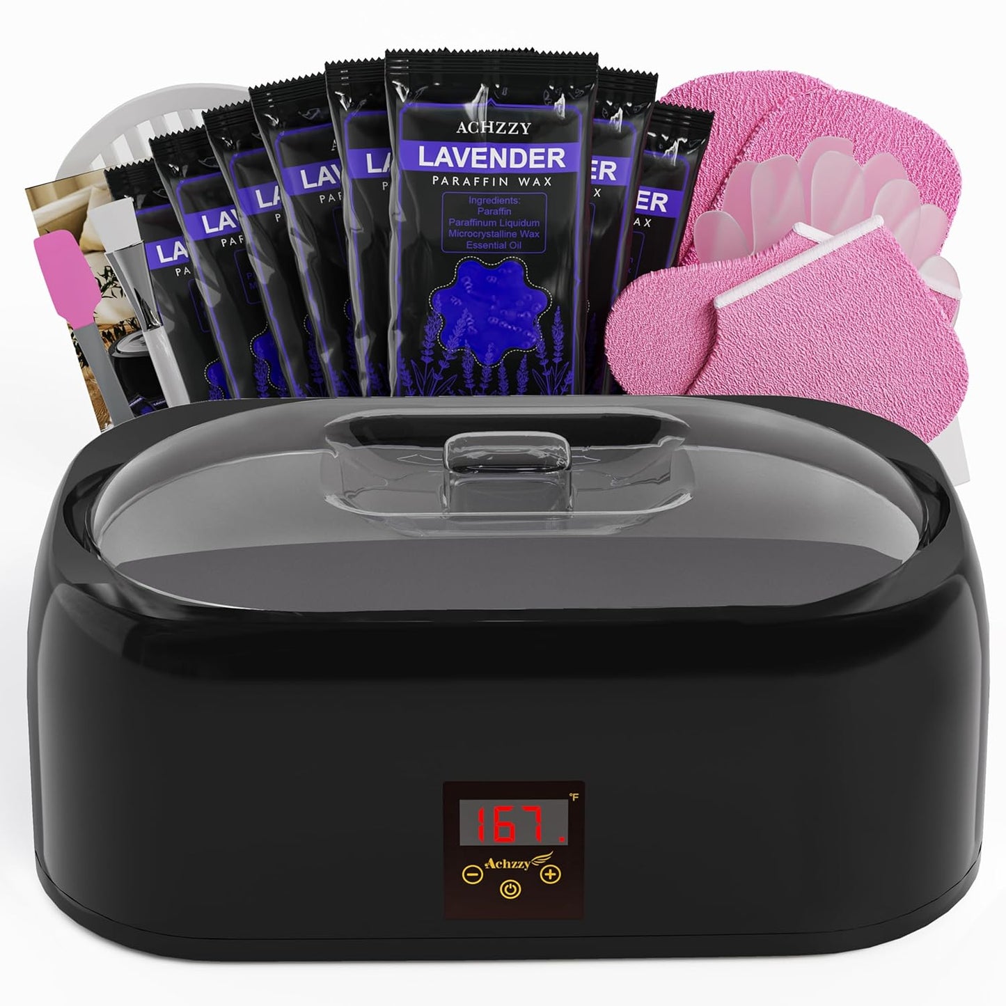 4000ml Paraffin Wax Machine for Hand and Feet - Professional Wax Warmer with 200W Thermal Core, LED Real-time Temp Control & 167°F Rapid Melting, Intense Hydration with Hand Wax Paraffin Bath