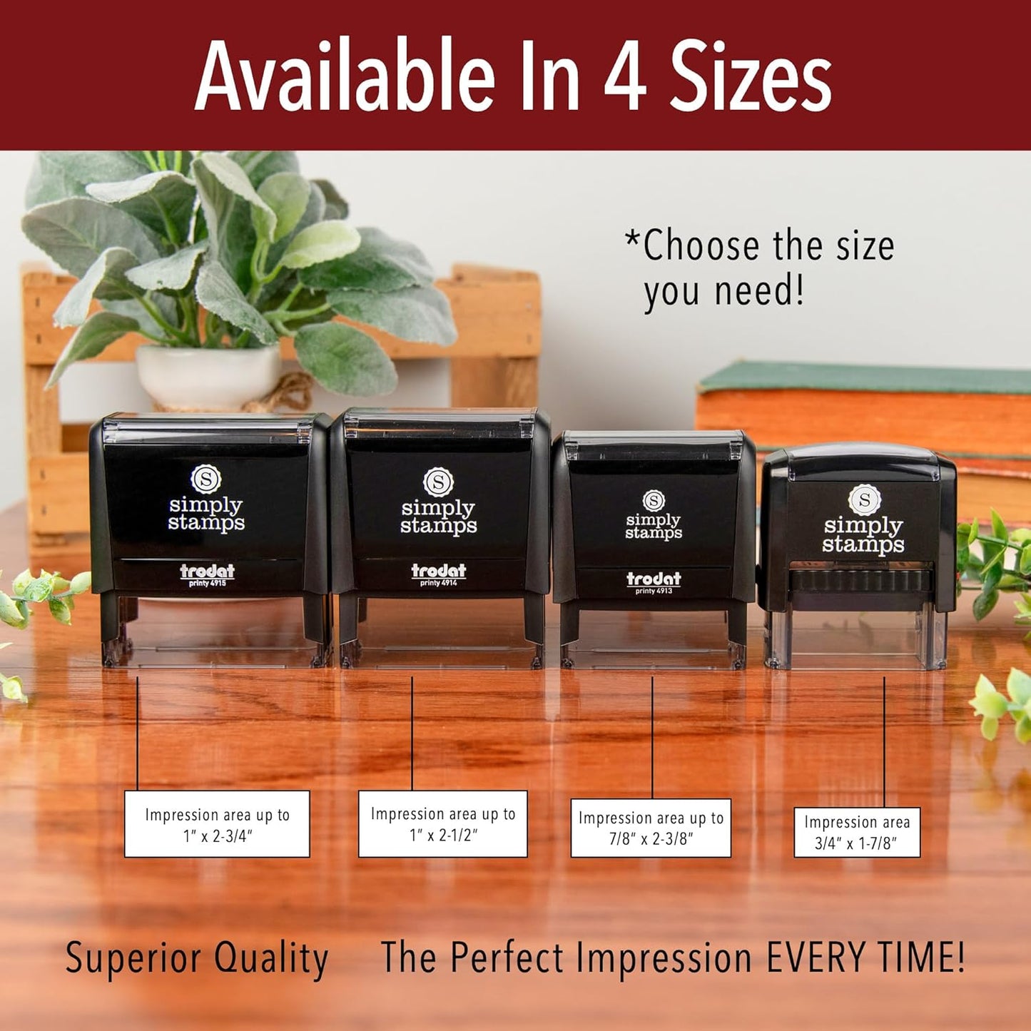 for Deposit Only Office Stamp | 4 Different Sizes | 20 Designs | Multiple Color Options | Perfect for Quick Validation of Office Documents (for Deposit Only, Medium)