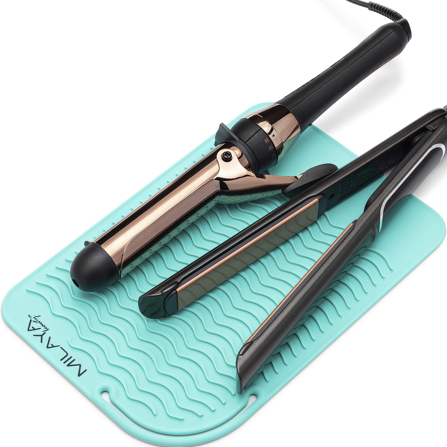 Heat Resistant Mat - Iron Mat - Curling Iron Holder - Silicone Heat Resistant Mat - Makeup Mat - Hot Tools Mat - Hot Tools Flat Iron Holder