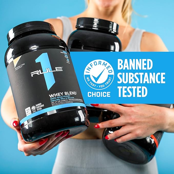 Rule One Proteins Whey Blend - Café Mocha, 24g Fast-Acting Whey Protein Concentrates, Isolates, and Hydrolysates Per Serving, with Naturally Occurring EAAs and BCAAs, 2lbs