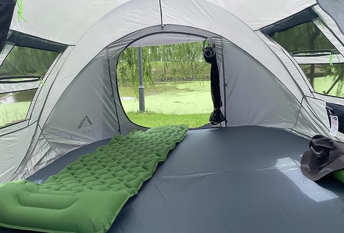 4 Person Easy Pop Up Tent Waterproof Automatic Setup 2 Doors-Instant Family Tents for Camping Hiking & Traveling