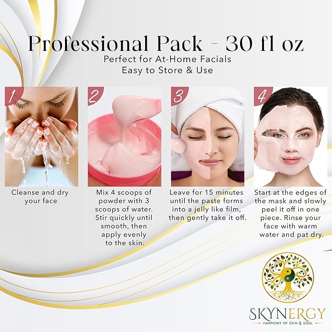 Belgium Cacao Jelly Mask - Professional Grade HydroGlo - Peel Off Face Mask for Skin Hydration, Radiance, Reduced Fine Lines & Pigmentation Vajafacial Jelly Mask | 12 Applications (30 fl oz)