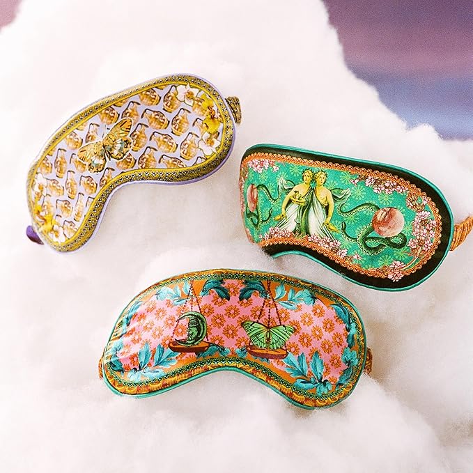 slip Pure Silk Sleep Mask - 100% Pure 22 Momme Mulberry Silk Eye Mask - Comfortable Sleeping Mask with Elastic Band + Pure Silk Filler and Internal Liner, Zodiac Collection: Libra