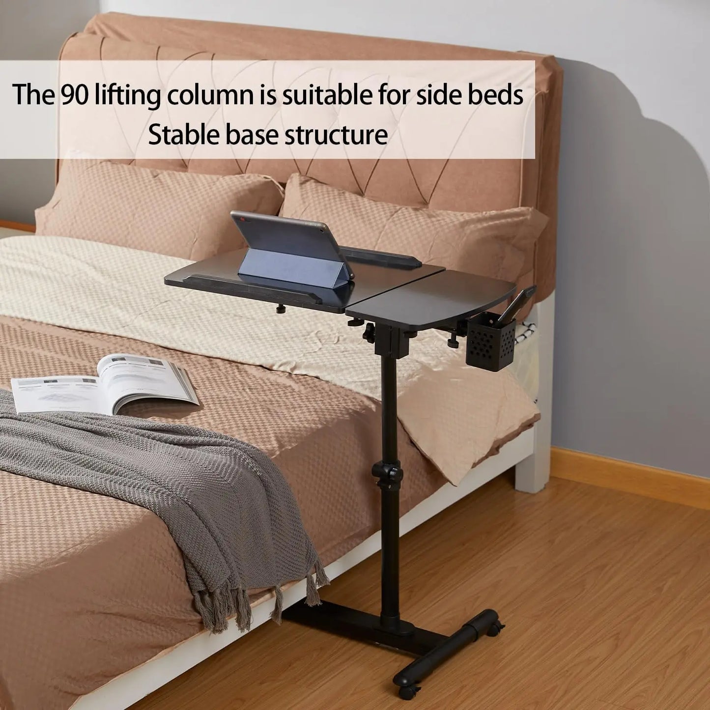 Adjustable Laptop Table with Wheels