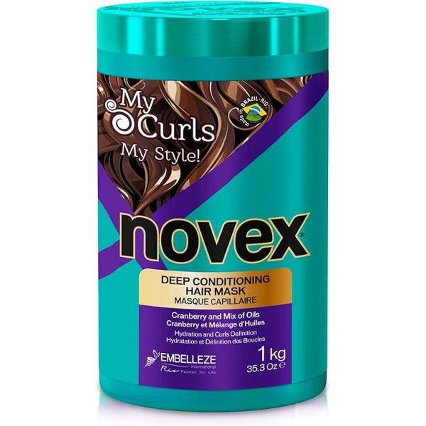 Novex My Curls Deep Conditioning Mask, 35 oz - Enhanced with a Mix of Oils and Cranberry Extract (Suitable for All Curls)