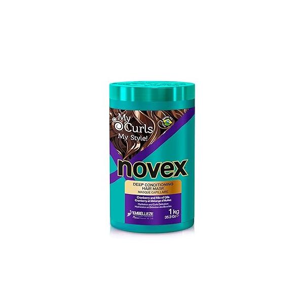 Novex My Curls Deep Conditioning Hair Mask Cream (35.2oz) Moisturizing Treatment Defines Curls, Controls Volume, Reduces Frizz, Adds Softness, for All Curly Types